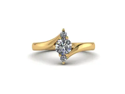 Jewelry Diamond Ring 3D print model 31