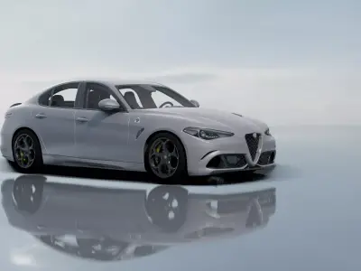 Alfa Romeo Giulia Quadrifoglio- Photorealistic Low-poly 3D model