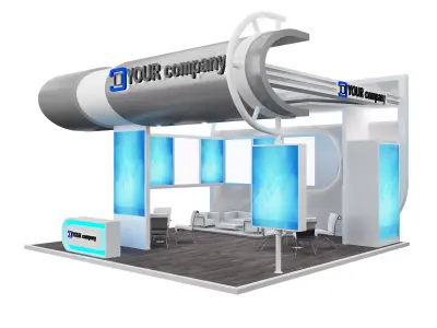  Booth Exhibition Stand a556b 3D model