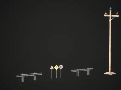 Free PBR Models For Road  Free low-poly 3D model