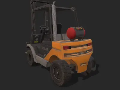  Forklift front-mounted Low-poly 3D model