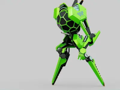 HEXA MOSQUITO DROID Rigged for Unreal Engine - Unity - MIXAMO  3D model