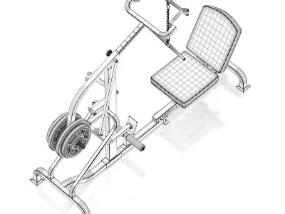 Lever Gym Machine 3D model