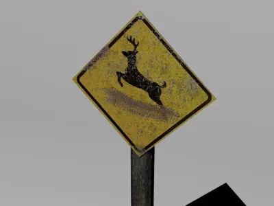 TRANSIT SIGNS Low-poly 3D model