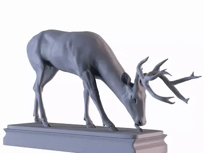 Deer Eating 3D print model