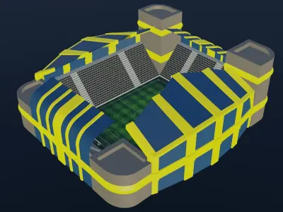 Football Stadium - Fenerbahce Low-poly 3D model