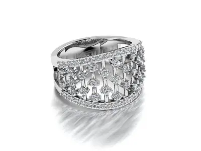 Diamond Jewelry Ring 3D print model order