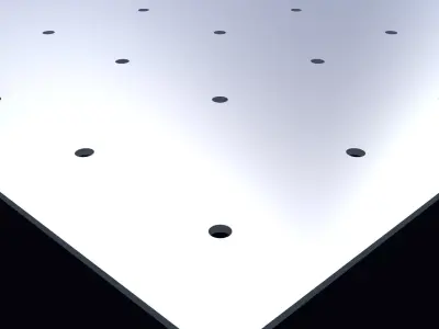 Perforated panel in straight pattern 3D Model Collection