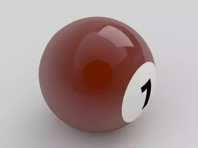 Pool Snooker Ball 7 3D model