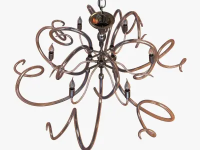 Bellart vanity glass chandelier 3D model
