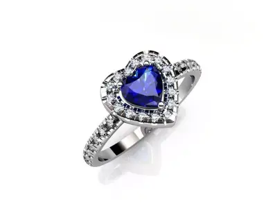 ANILLO CORAZON 3D model