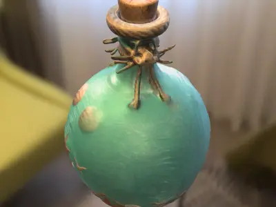 Decorative Starfish Potion Bottle Low-poly 3D model