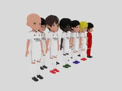  Real Madrid Soccer - Football Team Low-poly 3D model