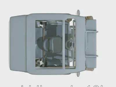 Compact Street Cleaning Machine 3D Model Low-poly 3D model