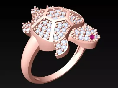 Turtle Ring - SN340 3D print model