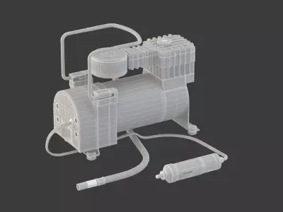 Garage Heavy-Duty Tyre Inflator-Mini Air Compressor 3D model