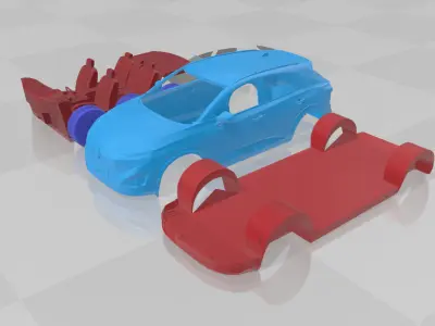 Nissan Qashqai 2025 - Separate Parts STL Model 3D print model