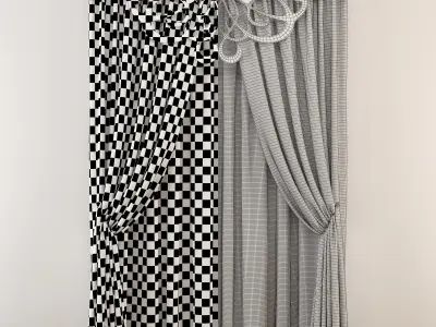 Set 33 Curtains 3D model