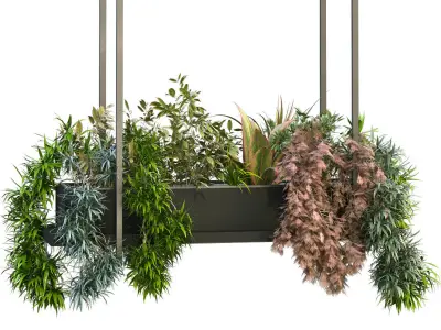 indoor metal plant box set 195 3D model