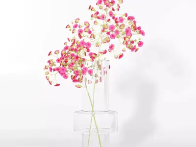 Flower plant set 3D model