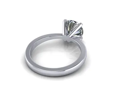Solitaire Woman Wedding Ring  3D print model