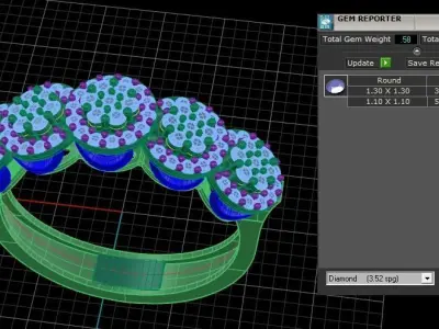 Magnificent ring Free 3D print model