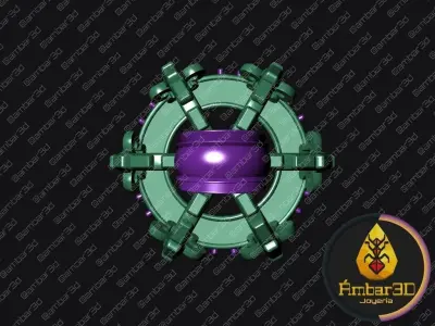 Regal Majesty Gem Inlaid Crown Pendant Design 3D print model