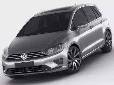 VW Golf Sportsvan 2014 3D model