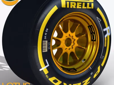 E23 Soft Rear tyre Low-poly 3D model
