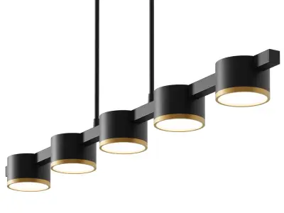 Pendant row chandelier Goldlux Mirella 3D model