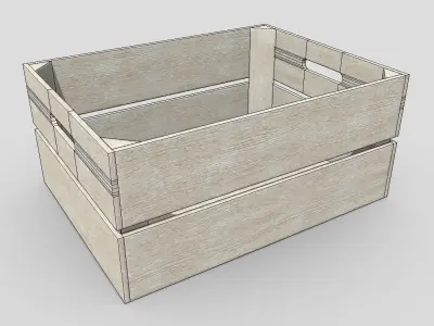 CC0 - Crate 4 wooden Free low-poly 3D model
