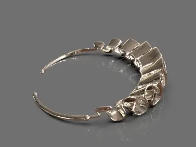 Modern style cuff bracelet 3D print model