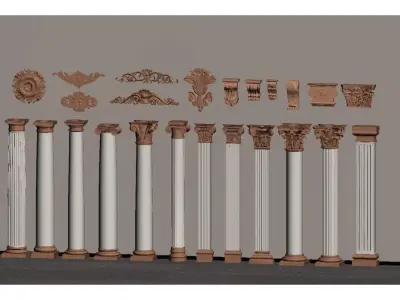 European-style decorative components 3D model
