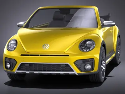 Volkswagen Beetle Dune Convertible 2017 VRAY  3D model