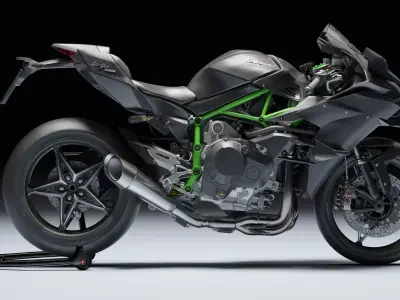 Kawasaki Ninja H2R 2021 Low-poly 3D model