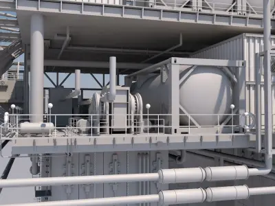 Oil  platform 3D model