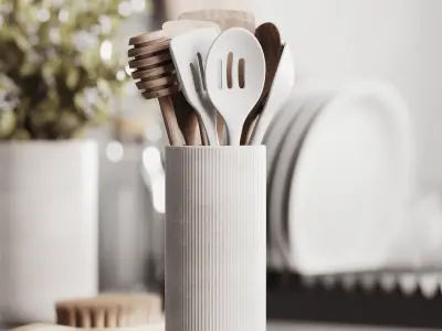 Decorative kitchen set 3D model