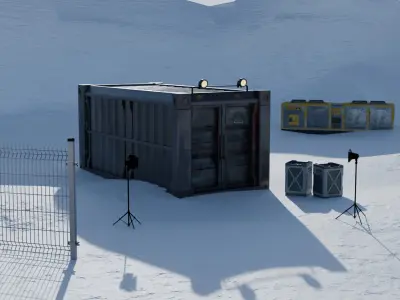 high-poly rusty container  Free 3D model