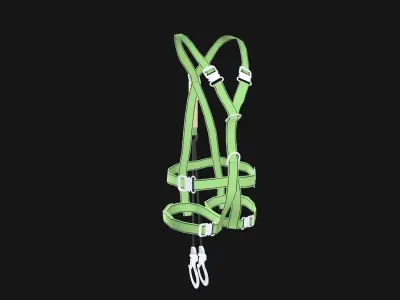 Safety Harness and Jacket Low-poly 3D model