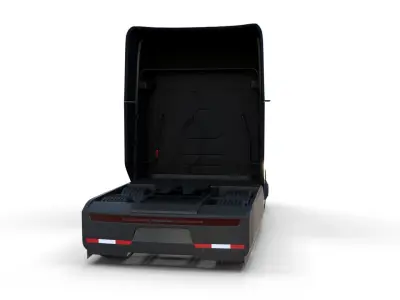 Tesla Truck with Chassis Blue 3D model