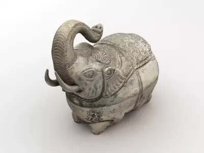 Elephant Sculpture Statue 3D model