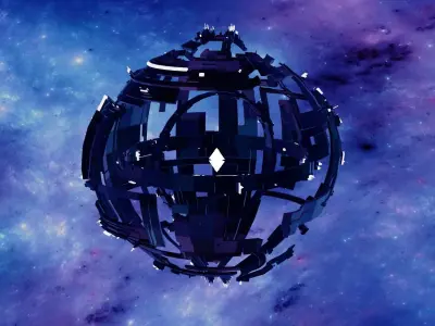 Autonomous Spacecraft - Planet 3D Model Animated  Low-poly 3D model