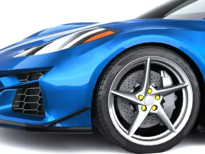 Corvette E-ray 2026 lowpoly 3D model