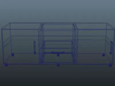 Modern Drawer Free low-poly 3D model