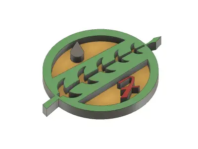 Mandalorian Crest STL file Free 3D print model