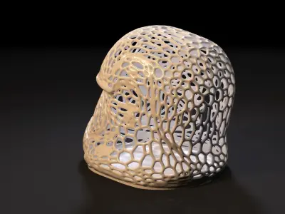 Stormtroopers sculpture with pattern of holes in it 3D print model