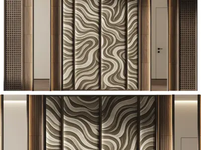 Decorative V83 Wall Panels 3D model