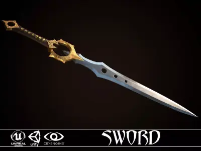 Sword 01 Low-poly 3D model