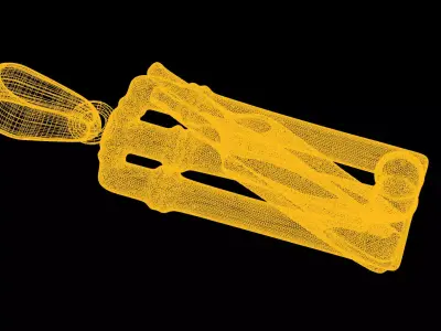 Bat wicket pendant charms - one inch pendant 3D print model
