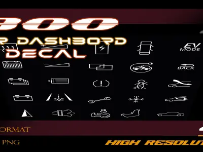 300 car dashbord decal Texture